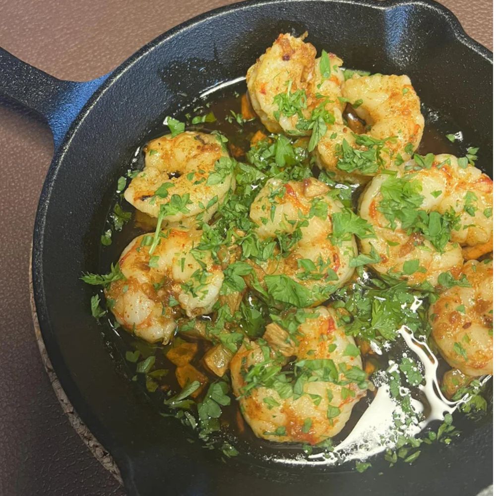 Gambas Pil Pil med Argentinske rødrejer - Kystfisken