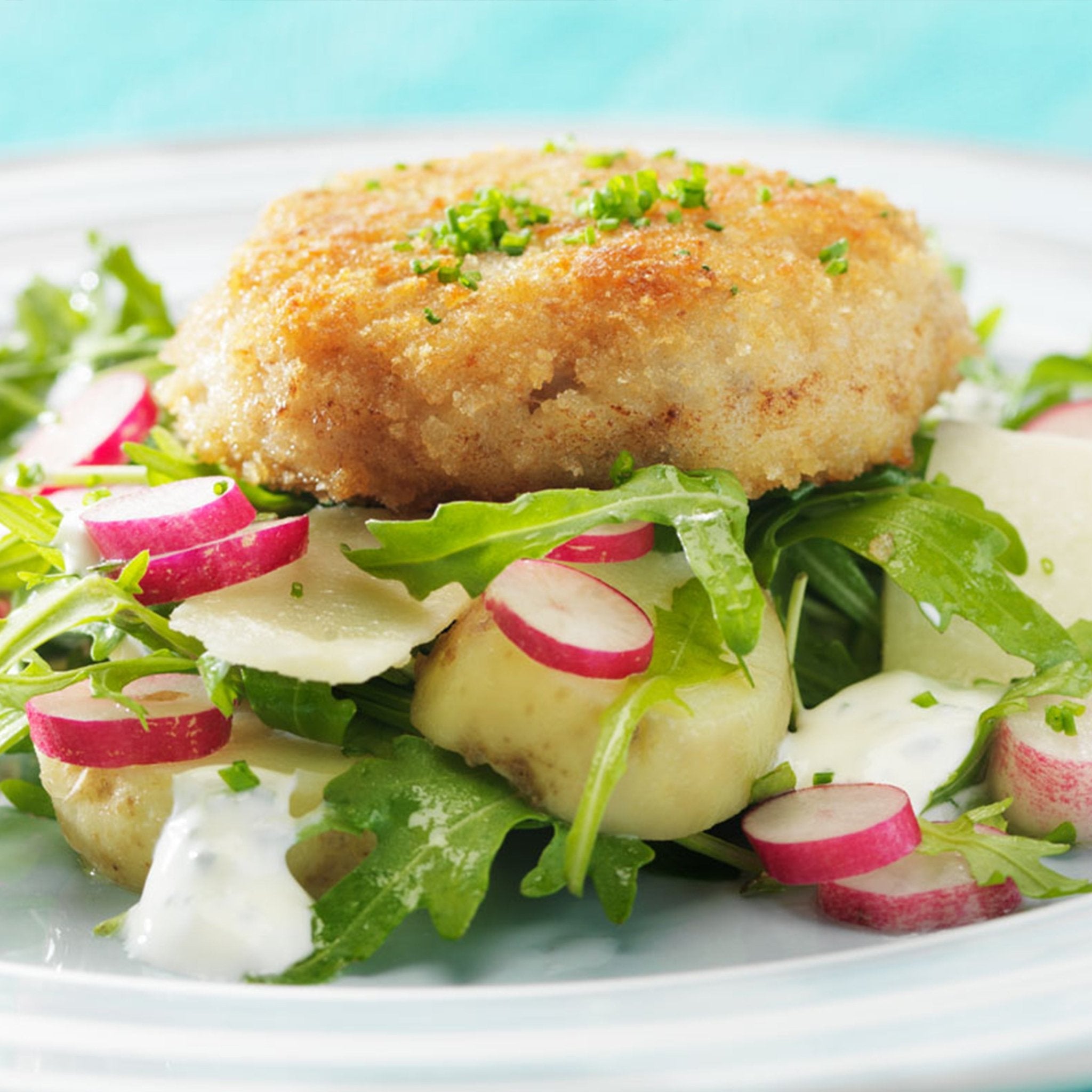 Krebinetter af mørksej med sommergrønt - Kystfisken