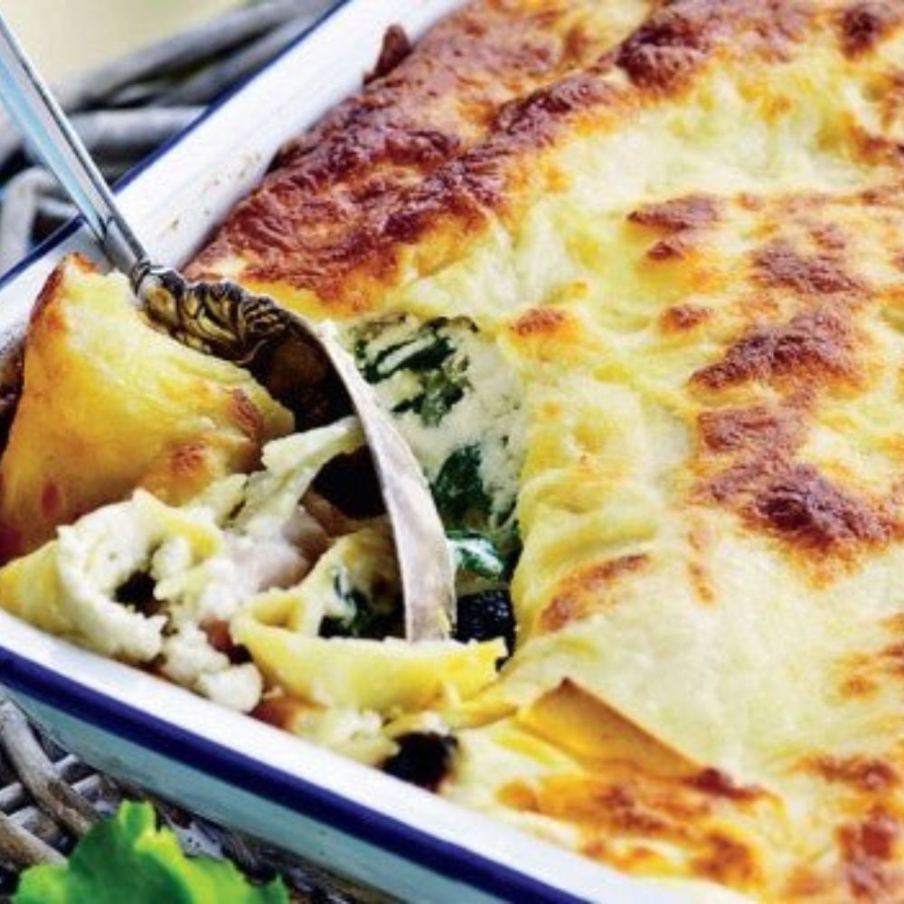 Lasagne med torsk, appelsin, fennikel og spinat - Kystfisken
