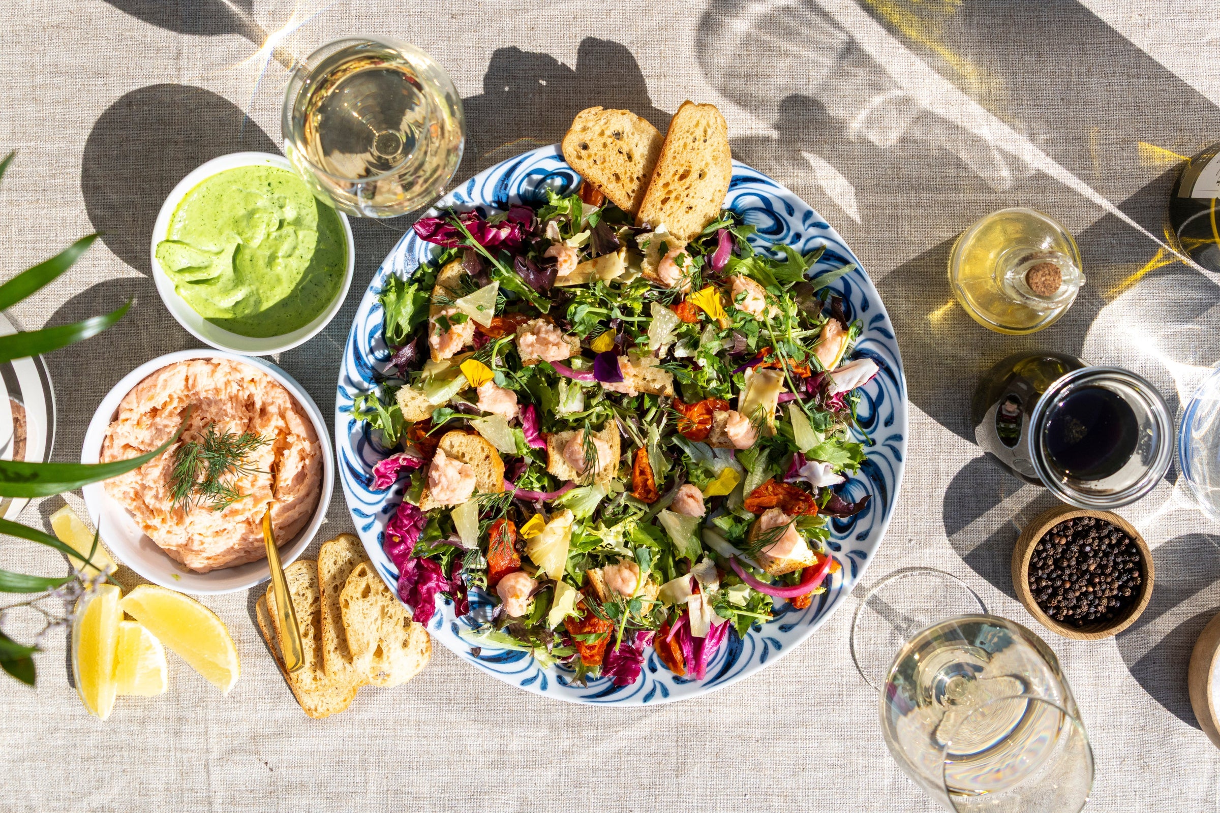 Salat med lakserillette