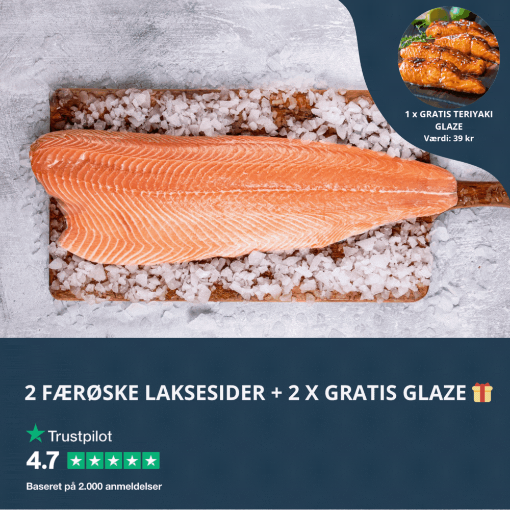 2 x Store færøske Laksesider + Gratis Glaze-pakke