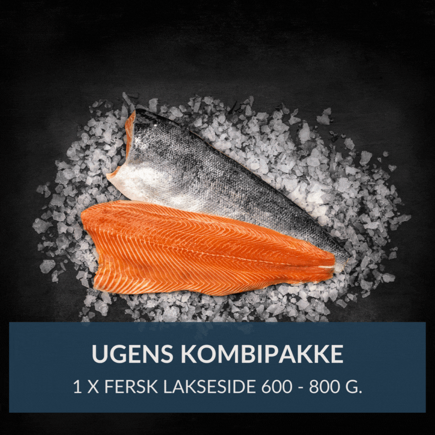 Ugens kombipakke: Saftig lakseside + morgenfangede jomfruhummere
