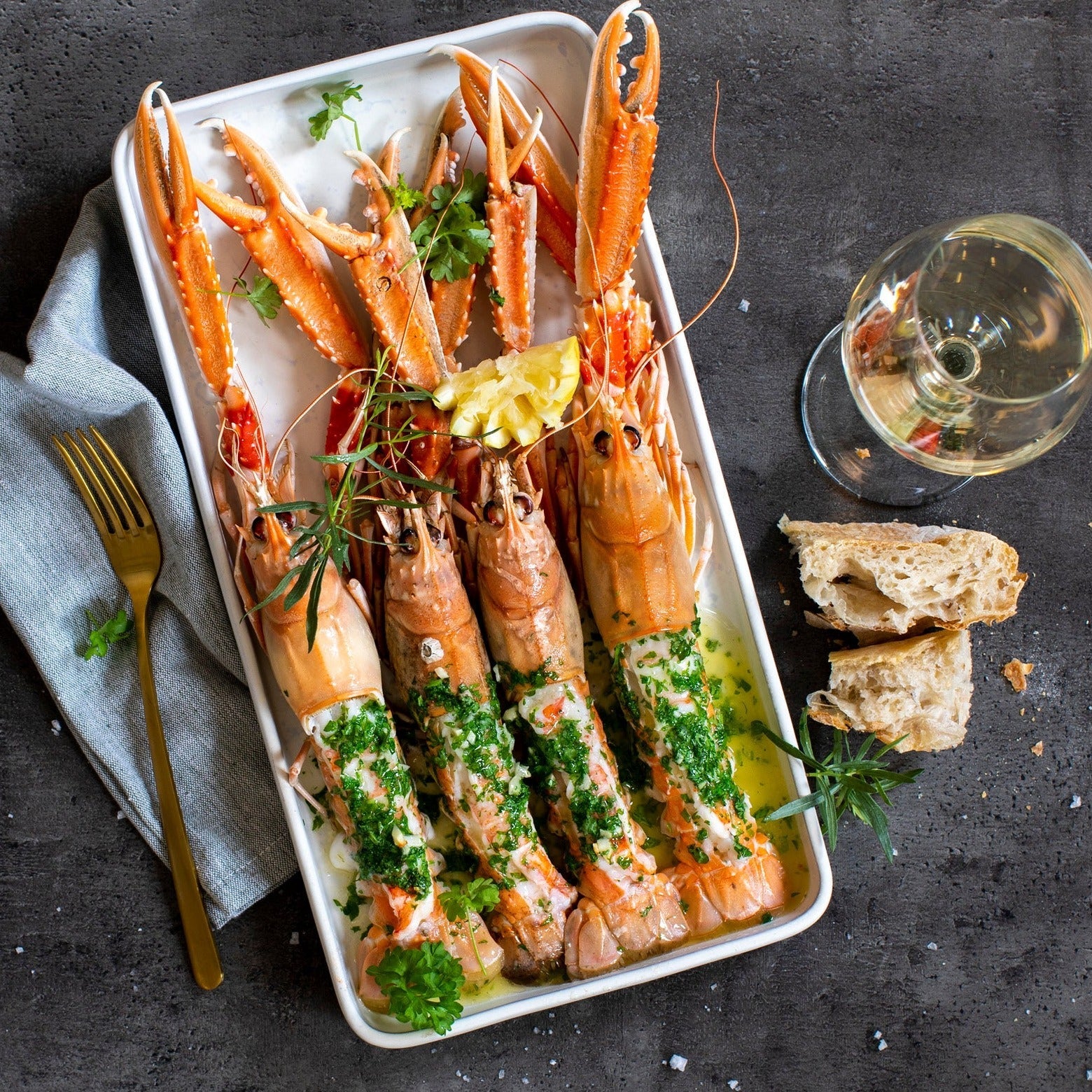 Friske danske jomfruhummere fra Strandby auktionen - Kystfisken