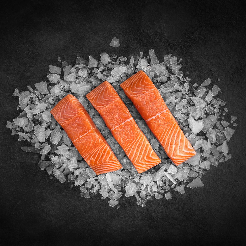 Lakseportion m. skind 140 - 160 G. - Kystfisken