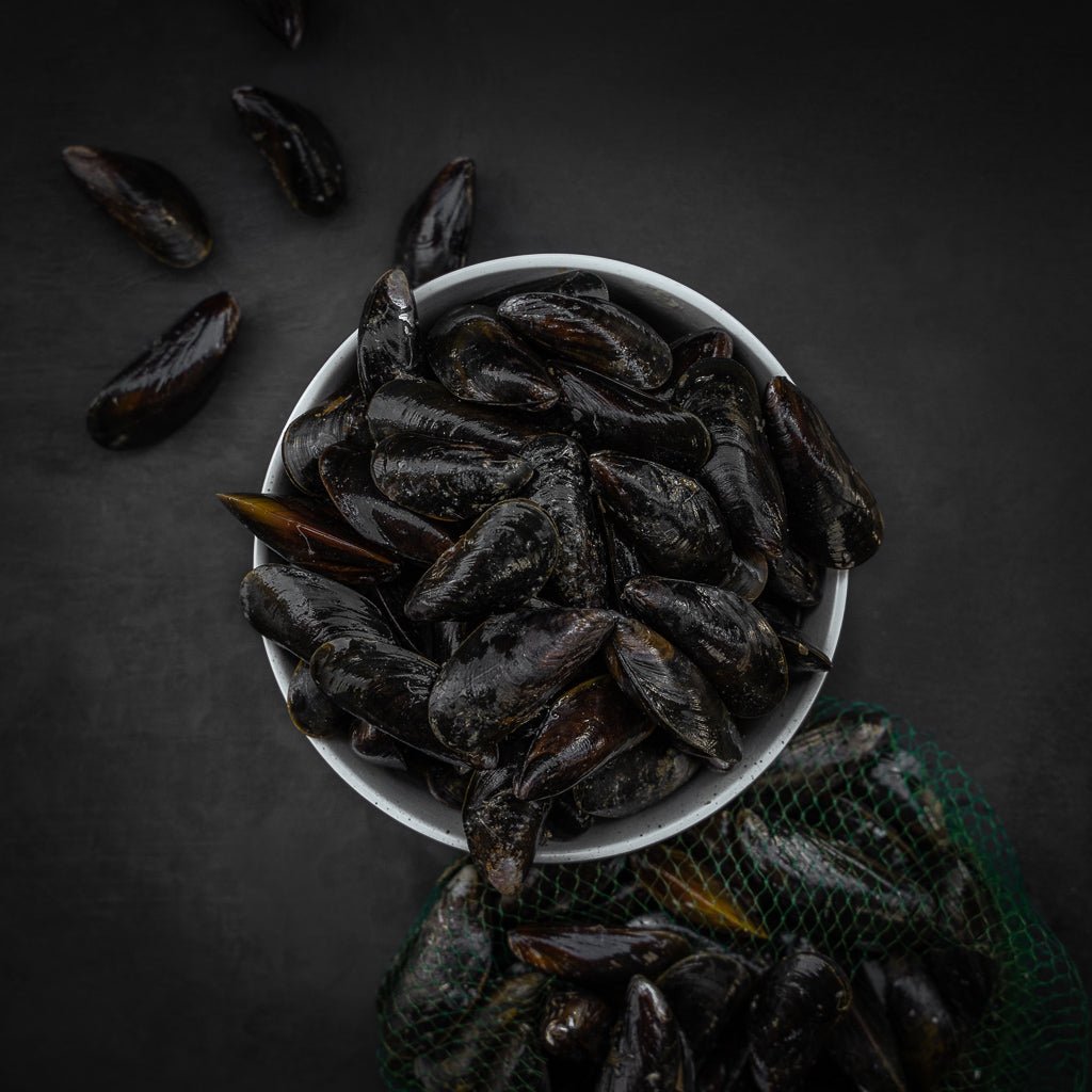 Linefangede blåmuslinger 1000 GR. (Nytår) - Kystfisken