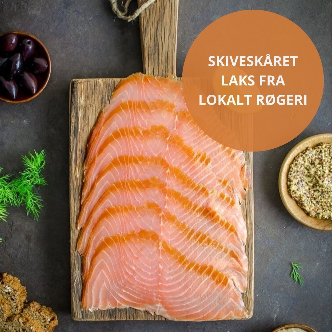 Skiveskåret koldrøget laks fra lokalt røgeri - Kystfisken