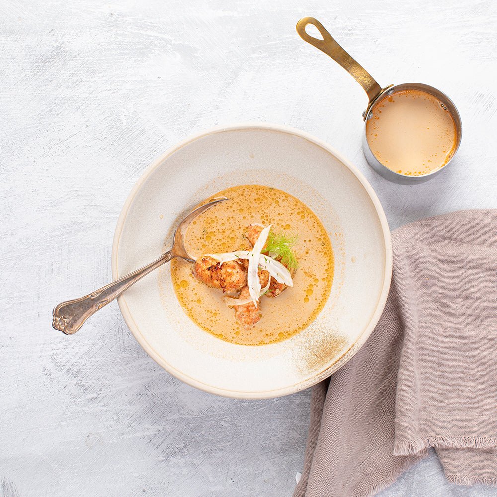 Smørstegte jomfruhummerhaler og hummerbisque - Digital opskrift - Kystfisken