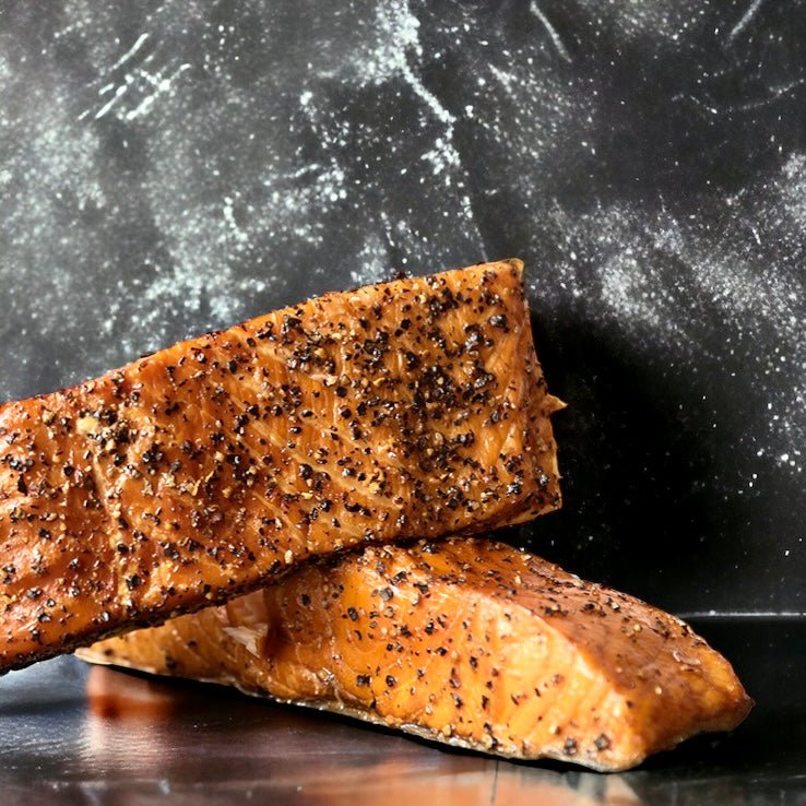 Varmrøget laksestykke m. peber - Kystfisken