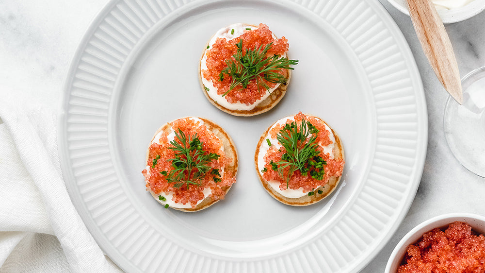 Blinis med stenbiderrogn