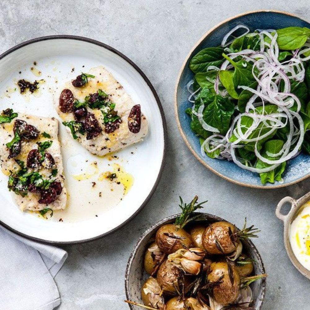 Bagt kulmule med oliven og citroncreme