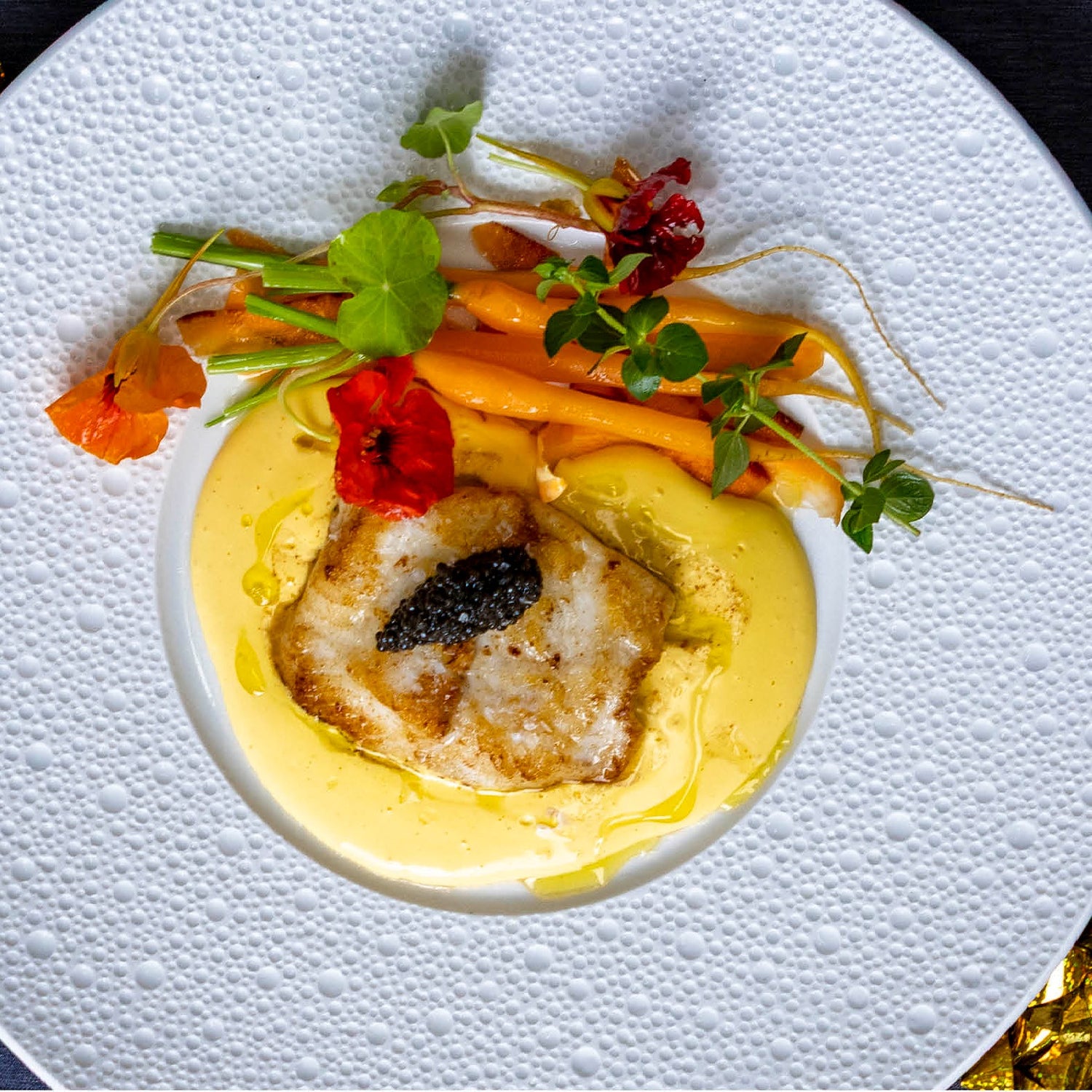 Stegt pighvar - med champange hollandaise