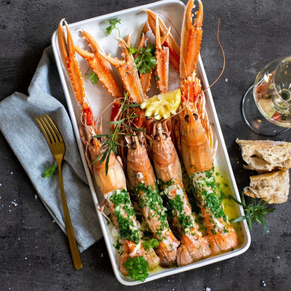 Gratinerede jomfruhummere - Kystfisken