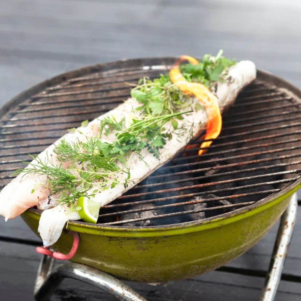 Grillet kulmule med masser af smør og urter - Kystfisken