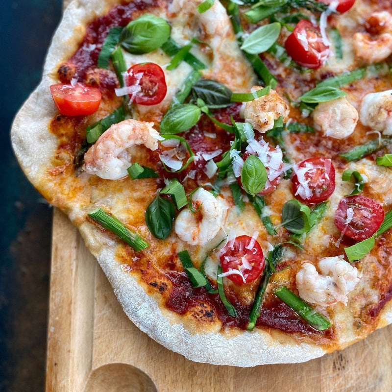 Pizza med jomfruhummer - Kystfisken