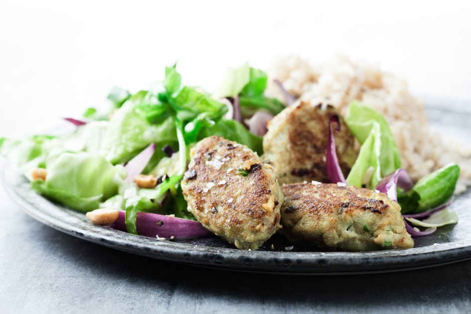 Spicy fiskefrikadeller af mørksej - Kystfisken