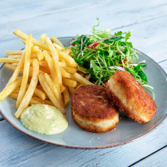 Pandestegte fiskefrikadeller