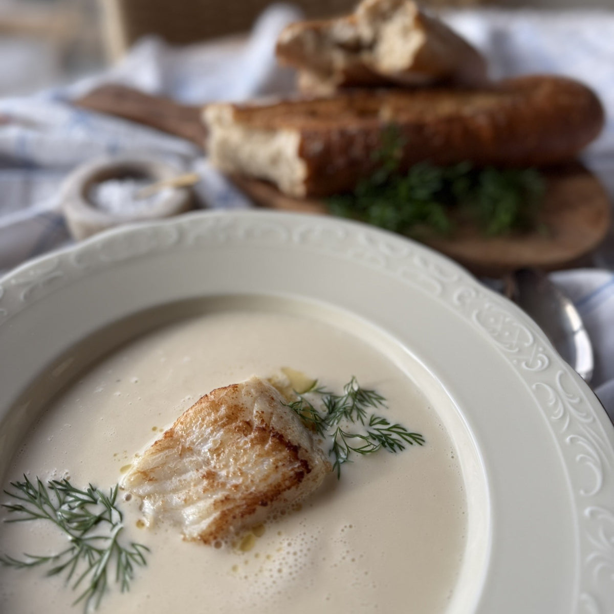 Nyhed: Cremet fiskesuppe + torskeloins inkl. gratis levering