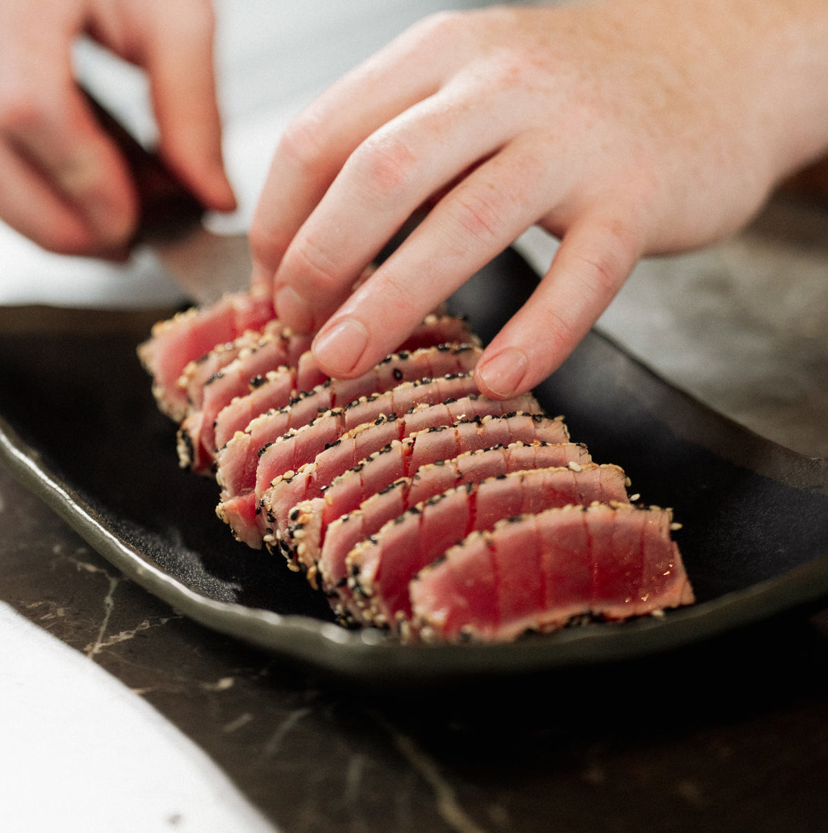 Tuna sashimi saku