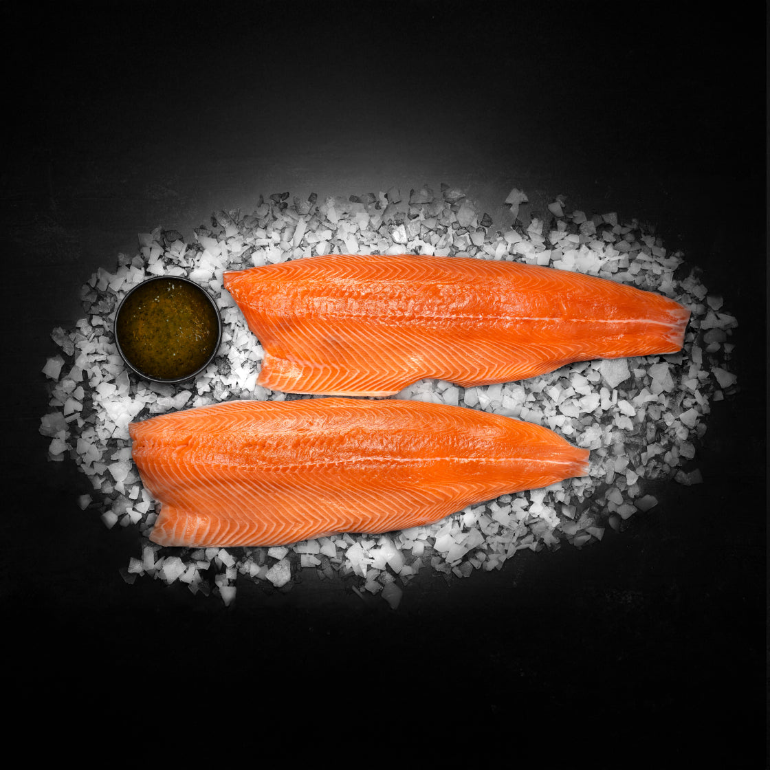 2 x Store færøske laksesider + Gratis lemon herb glaze
