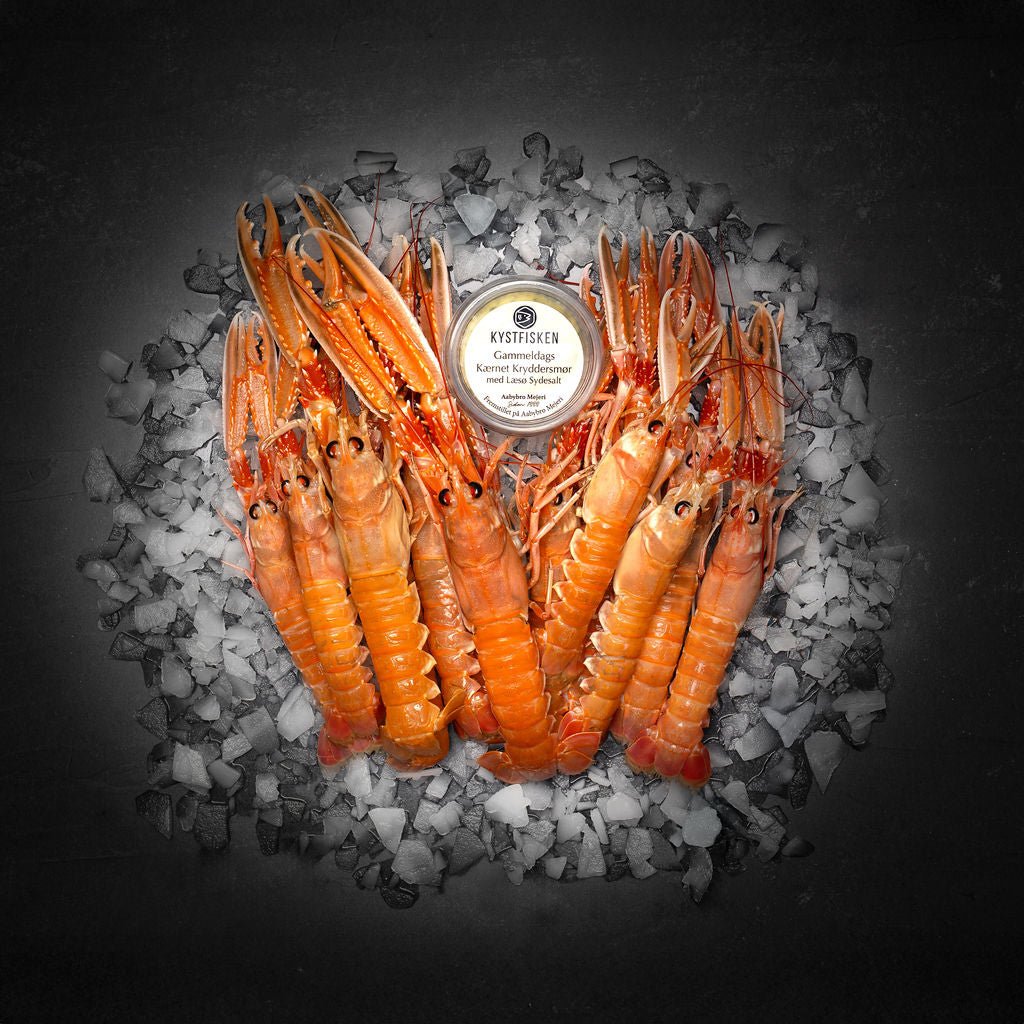 Danske jomfruhummere + Kryddersmør - Kystfisken