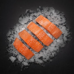 Lakseportion m. skind 140-160 G.