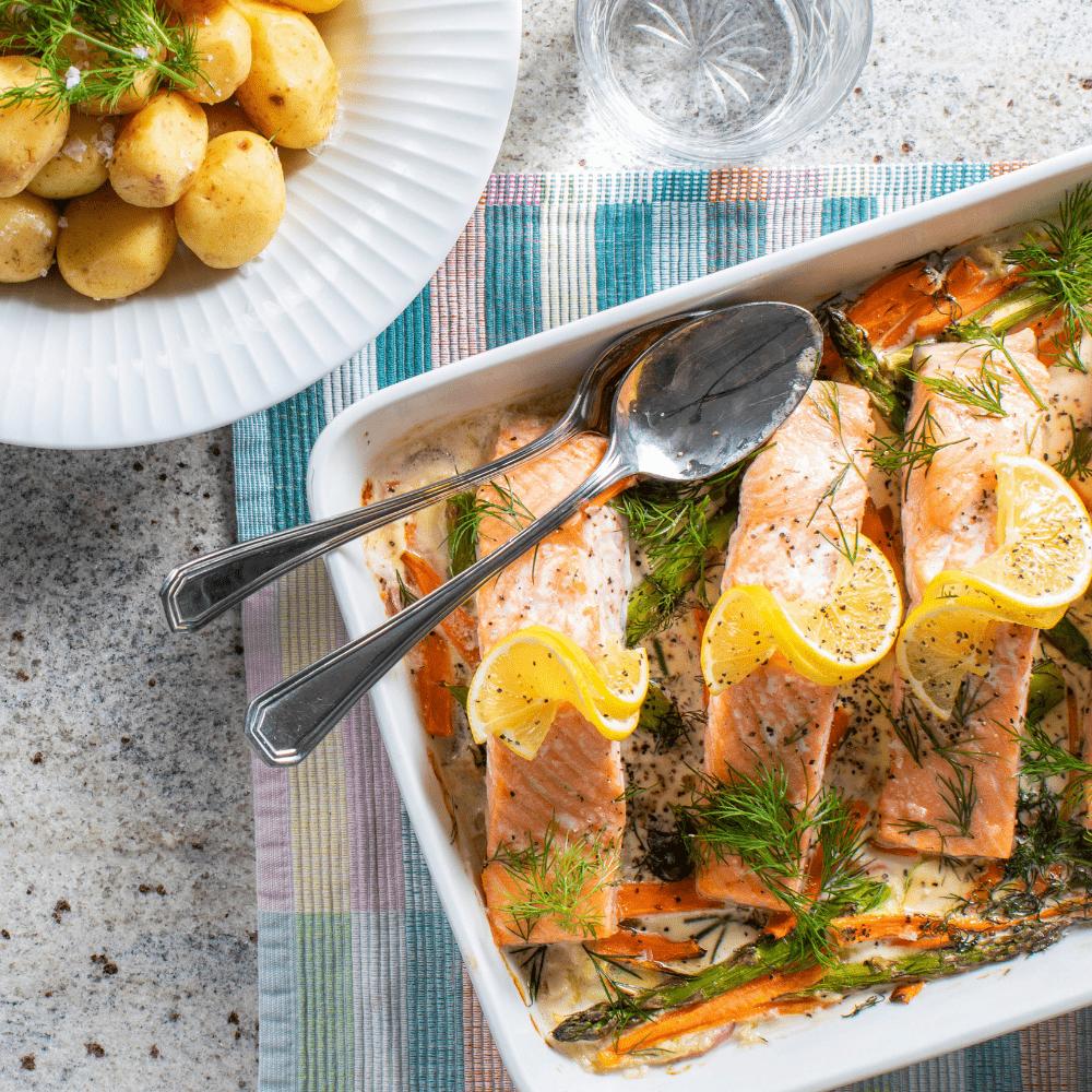 Prøv igen: Hel lakseside m. skind - Kystfisken